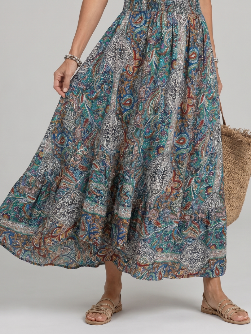 Women's Sleeveless V-Neck Summer Beach Dress | Maxi