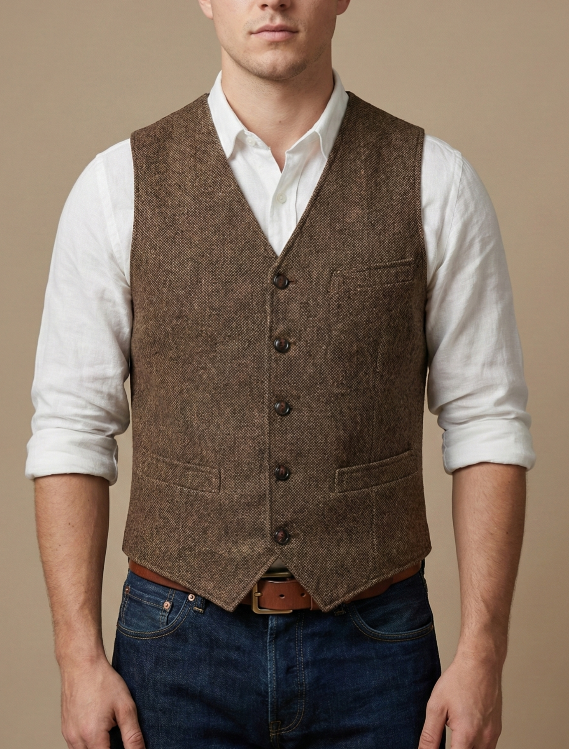 Men’s Button-Up Vest | Business Casual