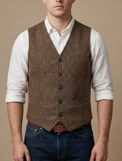 Men’s Button-Up Vest | Business Casual