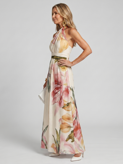 Women's Floral Print Wedding Guest Dress | Maxi