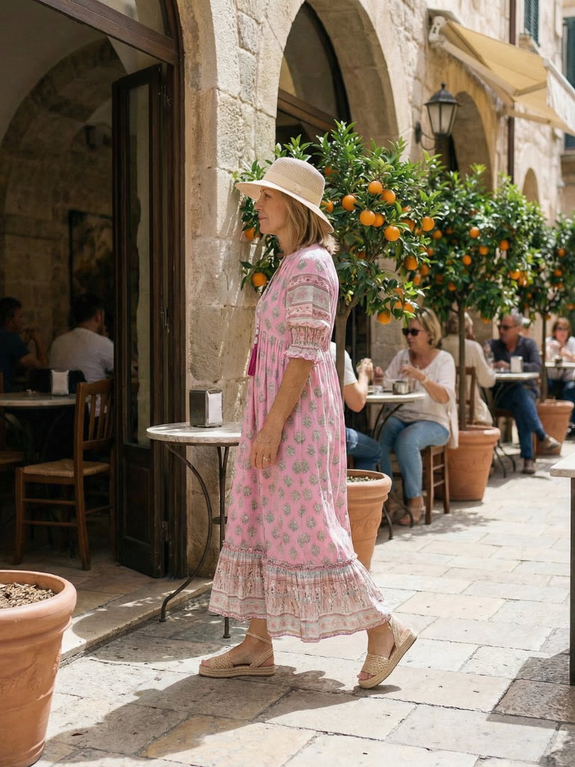 Women's Boho Summer Maxi Dress | V-Neck