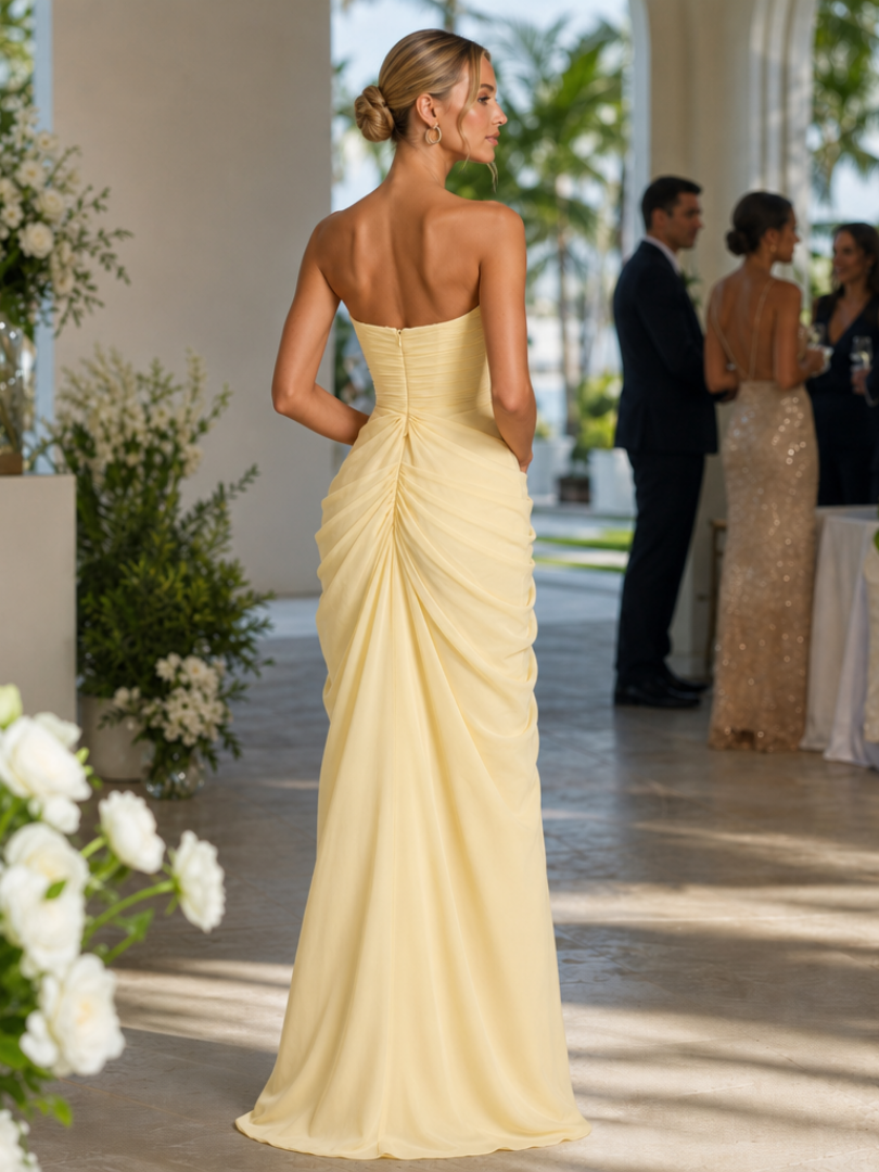 Women's Strapless Wedding Guest Gown | Maxi