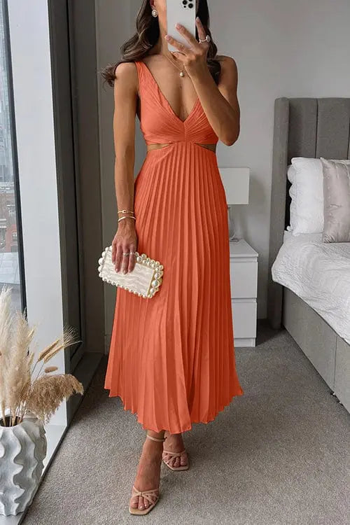 Women’s Pleated Wedding Guest Dress | Midi