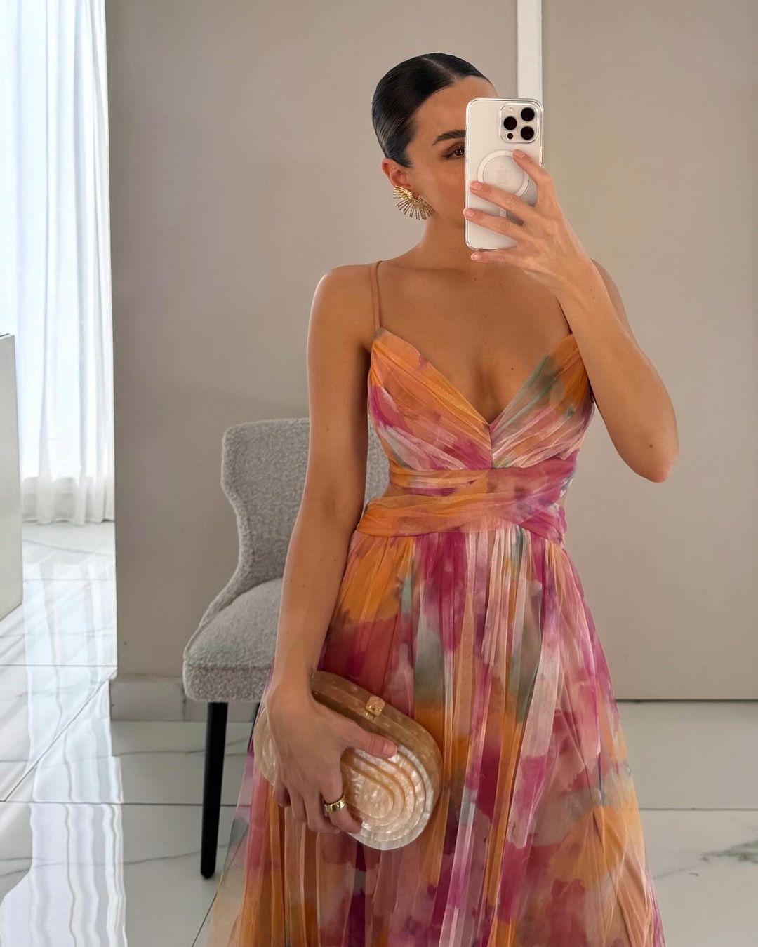 Women's Wedding Guest Dress with Spaghetti Straps | Maxi