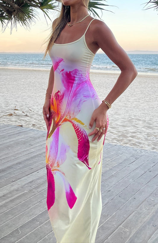 Robe longue Jazmín Spritz Citron