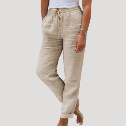 Women's Summer Pants with Pockets | Straight Leg