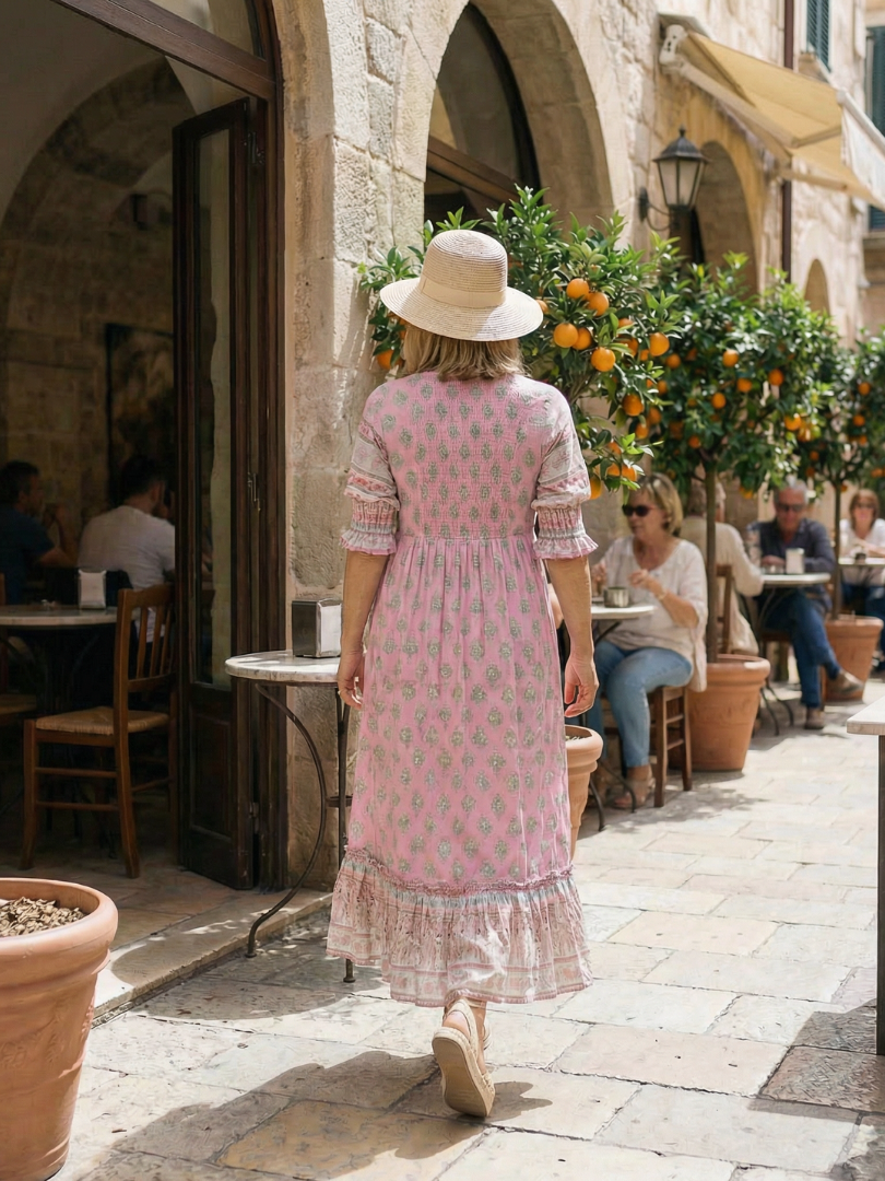 Women's Boho Summer Maxi Dress | V-Neck