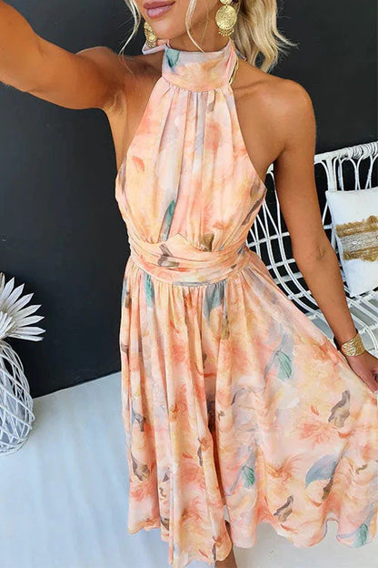 Women's Halter-Neck Summer Dress | Maxi