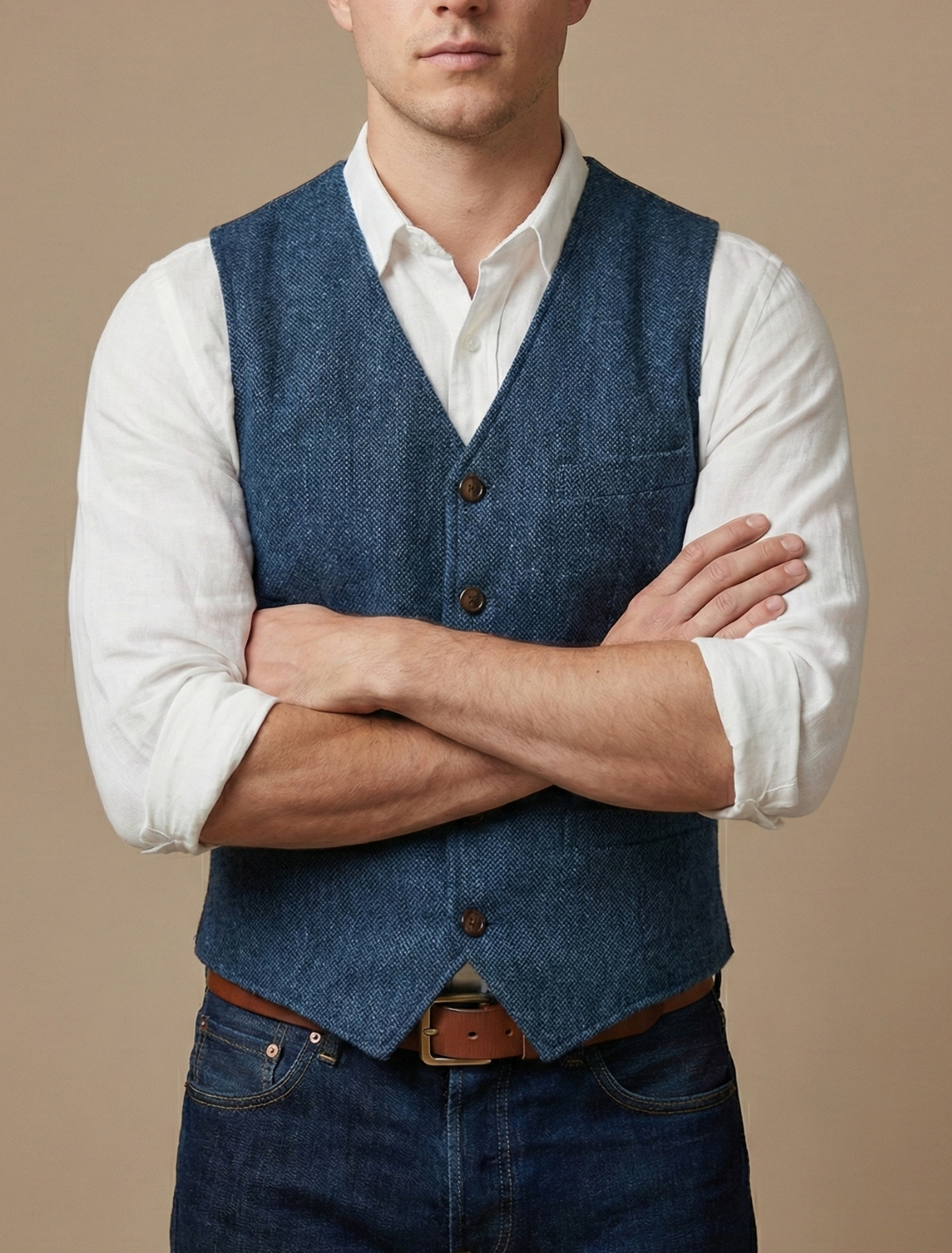 Men’s Button-Up Vest | Business Casual