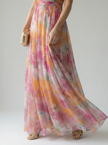Women's Summer Wedding Guest Pleated Dress | Maxi