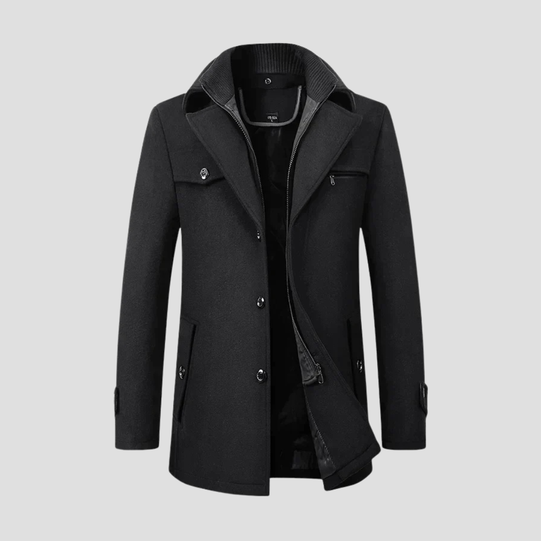 Manteau homme à double col | Hiver