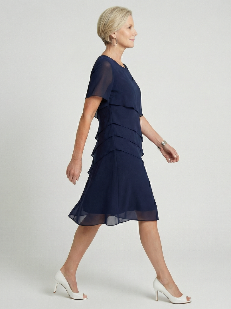 Women’s Tiered Cocktail Dress | Midi