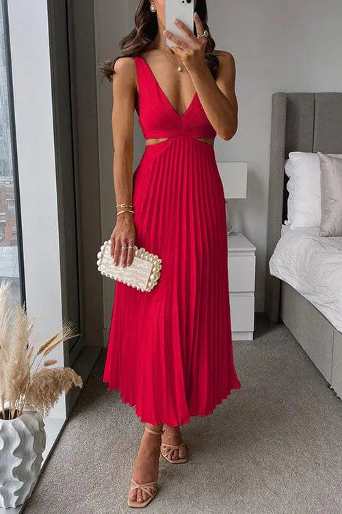 Women’s Pleated Wedding Guest Dress | Midi