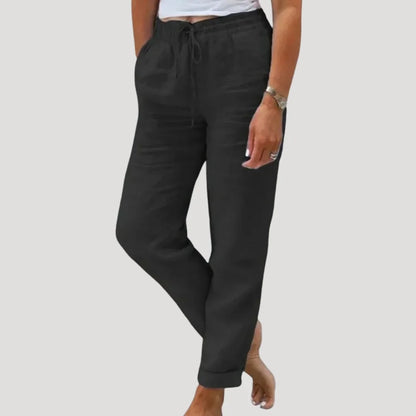 Women's Summer Pants with Pockets | Straight Leg