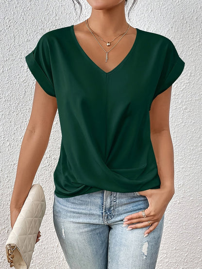 Women's Casual V-Neck T-Shirt | Short Sleeve