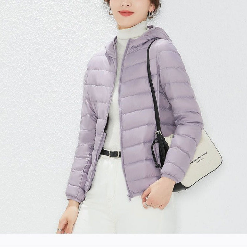 Doudoune à capuche et fermeture éclair pour femme - Liliana