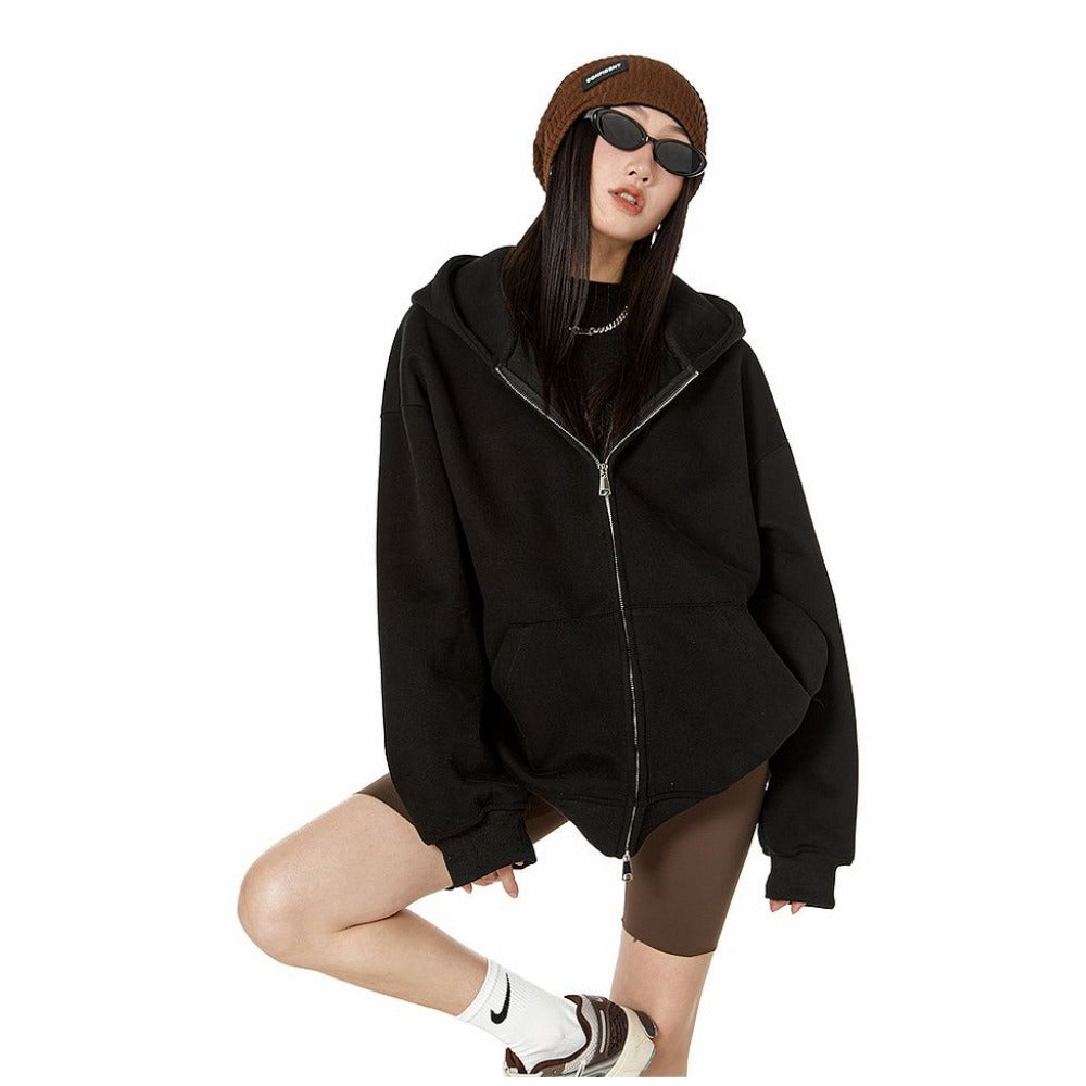 Oversized Zip Up Hoodie for Women - Dalila