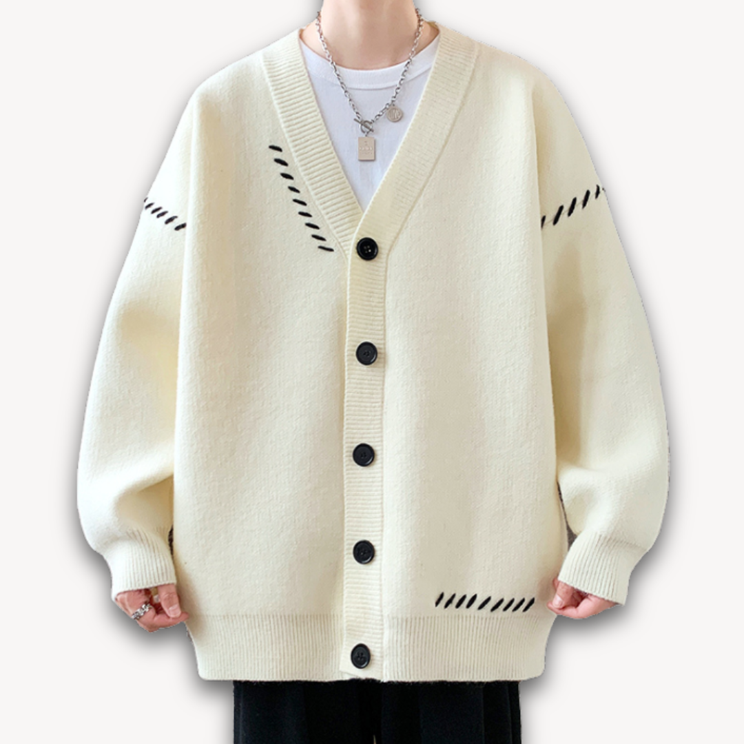 Men's Knitted Cardigan | Button