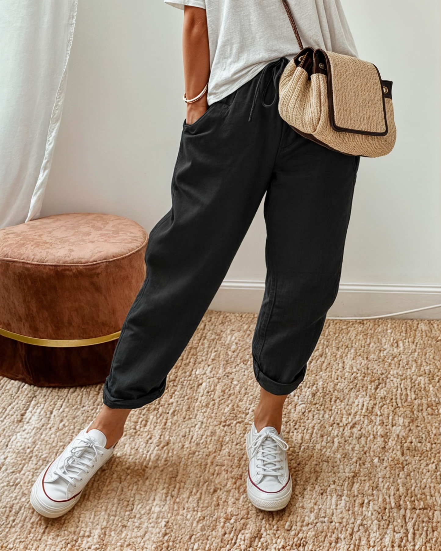 Women’s Casual Drawstring Summer Pants | with Pockets