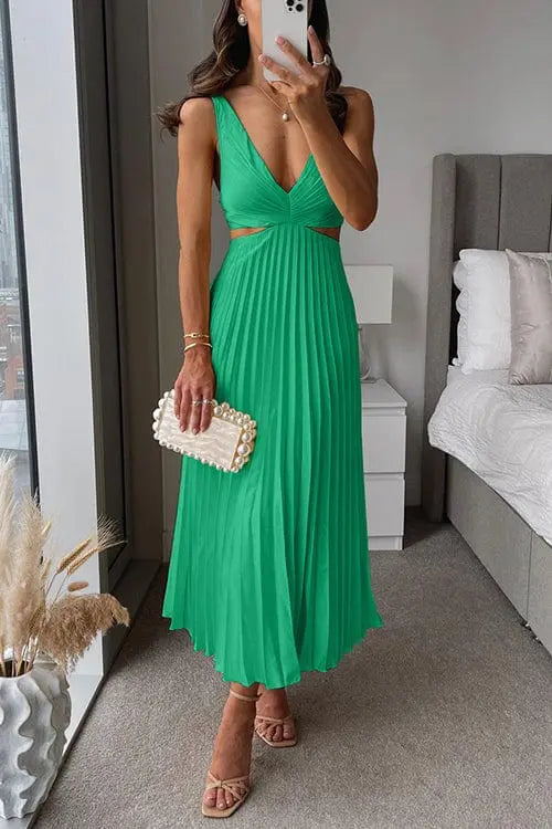 Women’s Pleated Wedding Guest Dress | Midi