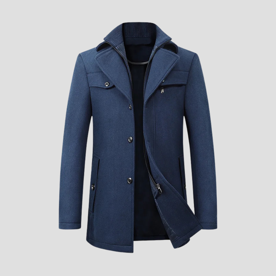 Manteau homme à double col | Hiver