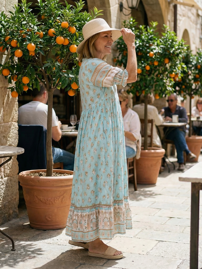 Women's Boho Summer Maxi Dress | V-Neck