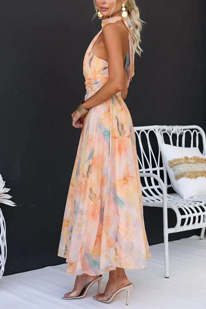 Women's Halter-Neck Summer Dress | Maxi