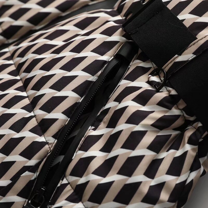 Doudoune à carreaux pour femme | Taille