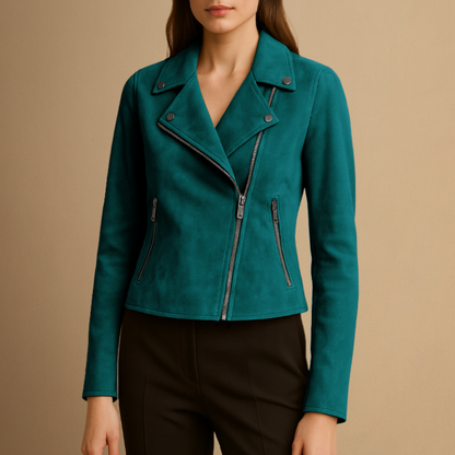 Women's Biker Leather Jacket | Slimming