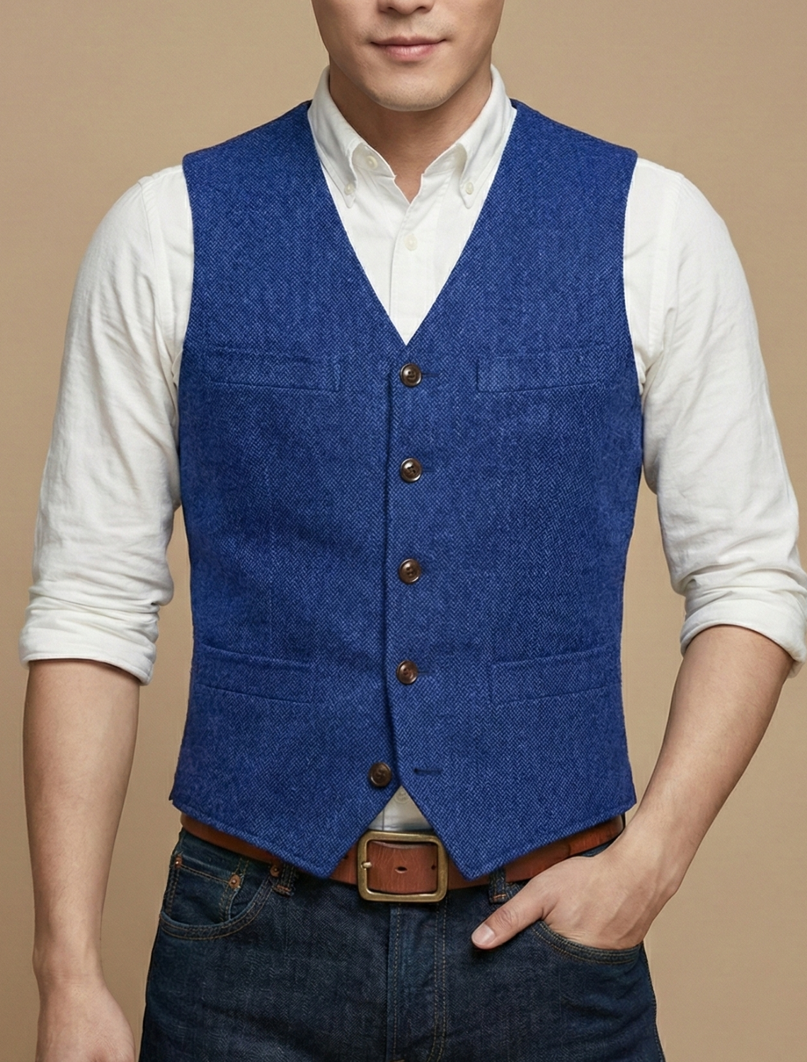 Men’s Button-Up Vest | Business Casual