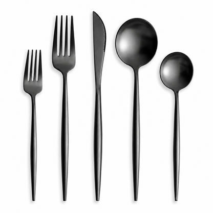 Minimalist Stainless Steel Flatware Set for Dining