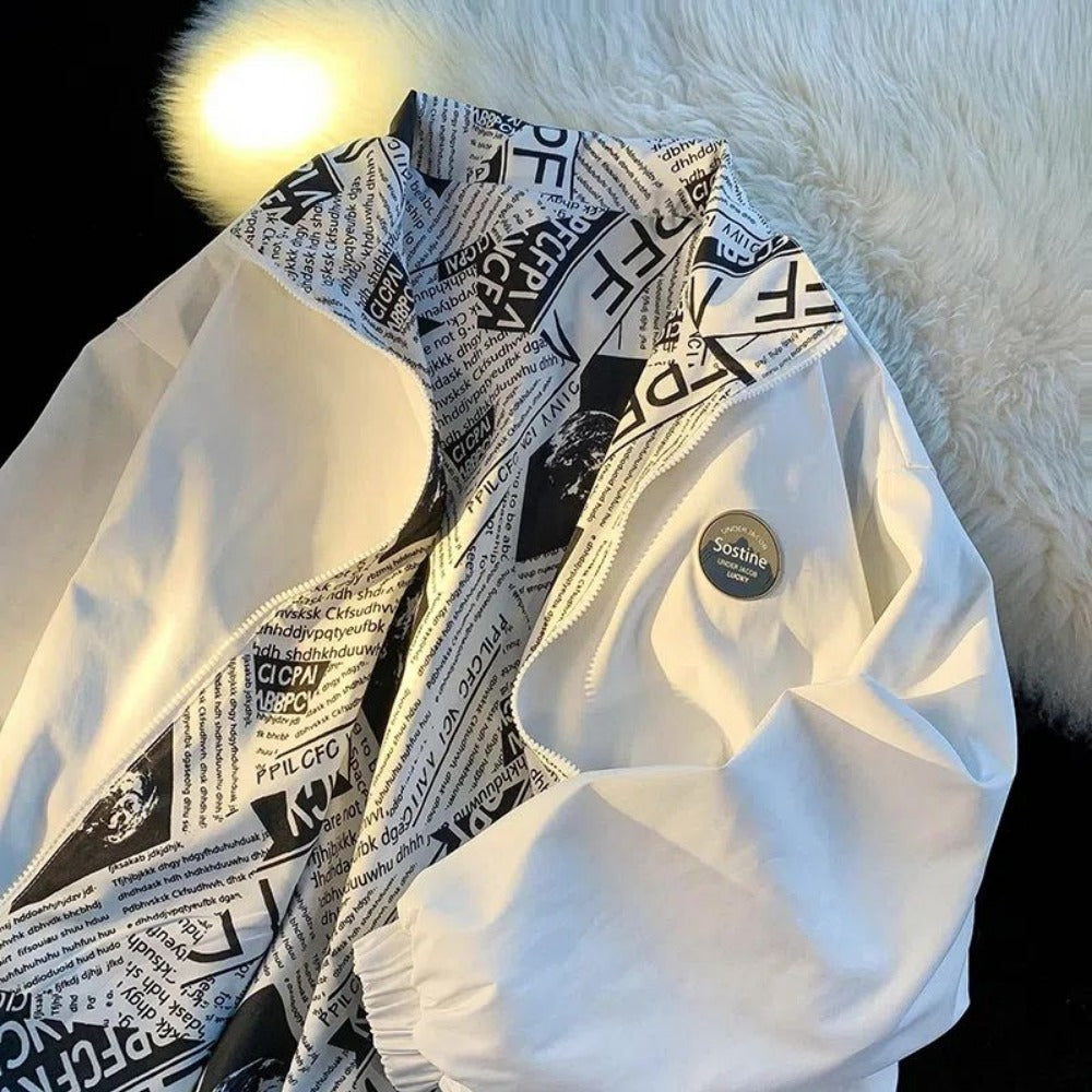 Reversible Jacket with Printed Design for Women - Lavinia