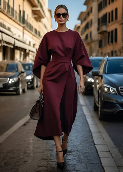 Women's Belted Occasion Dress | Maxi