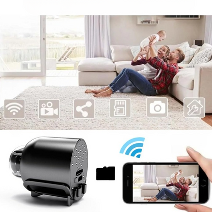Compact 1080p HD Surveillance Camera - Wi-Fi & 4G Connectivity, App Control, Night Vision, and Motion Alarm
