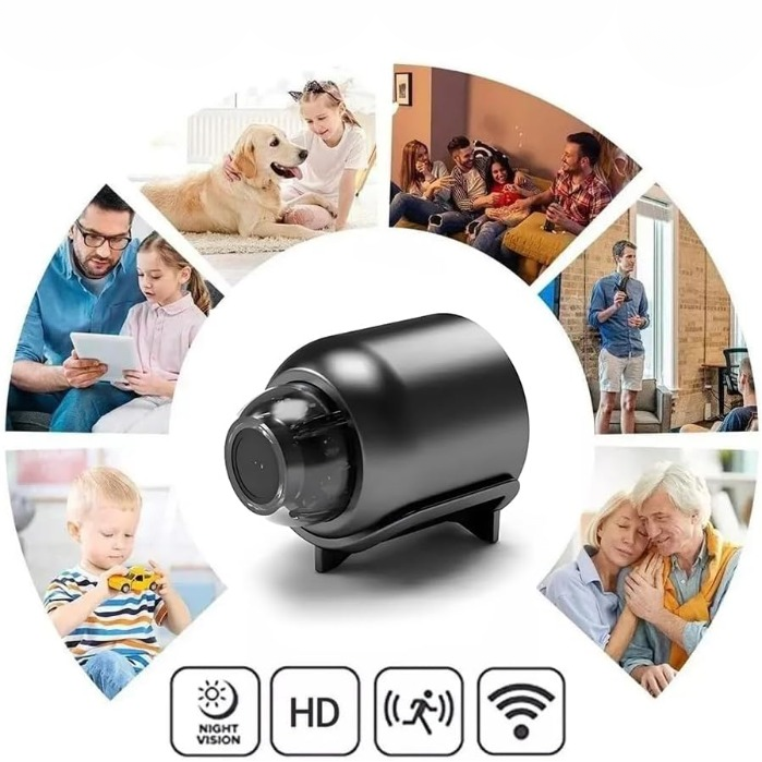 Compact 1080p HD Surveillance Camera - Wi-Fi & 4G Connectivity, App Control, Night Vision, and Motion Alarm