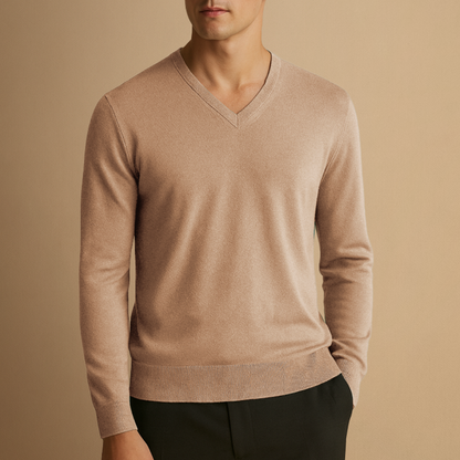 Men's V-Neck Jumper | Knitting