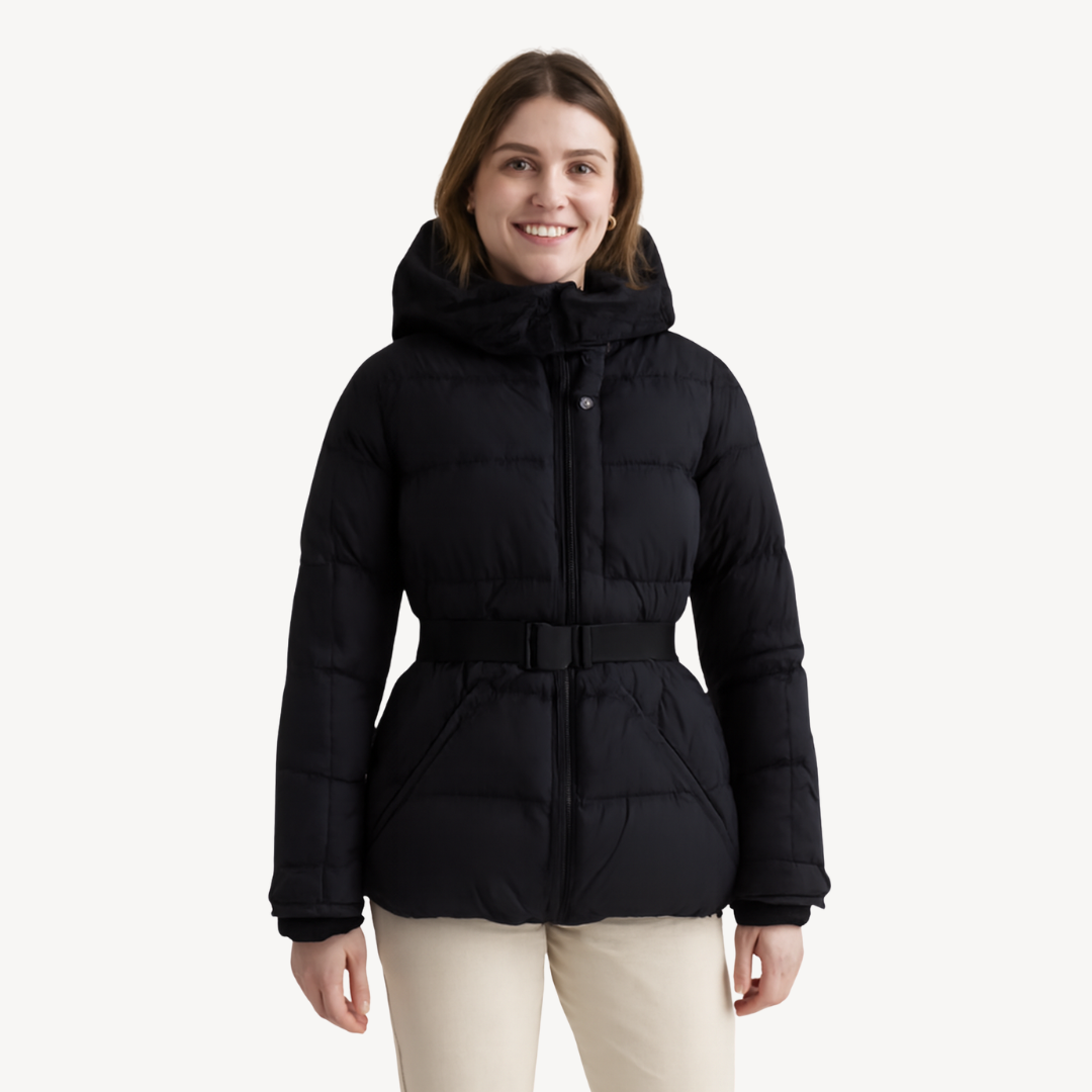 Women's Belted Puffer Jacket | Fluffy
