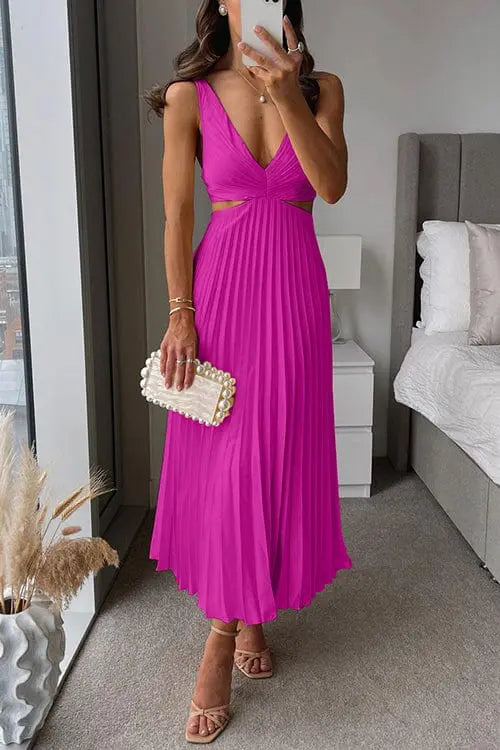 Women’s Pleated Wedding Guest Dress | Midi