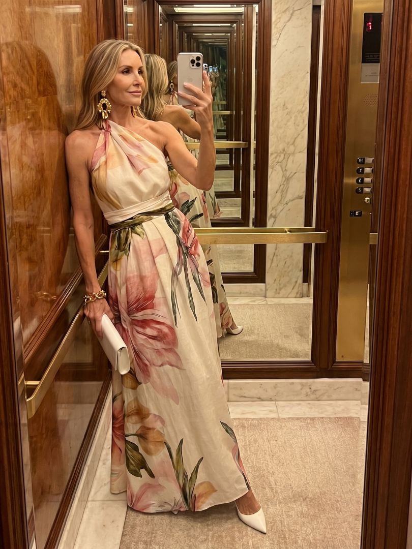Women's Floral Print Wedding Guest Dress | Maxi