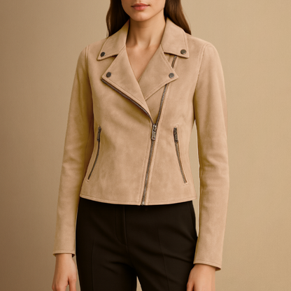 Women's Biker Leather Jacket | Slimming