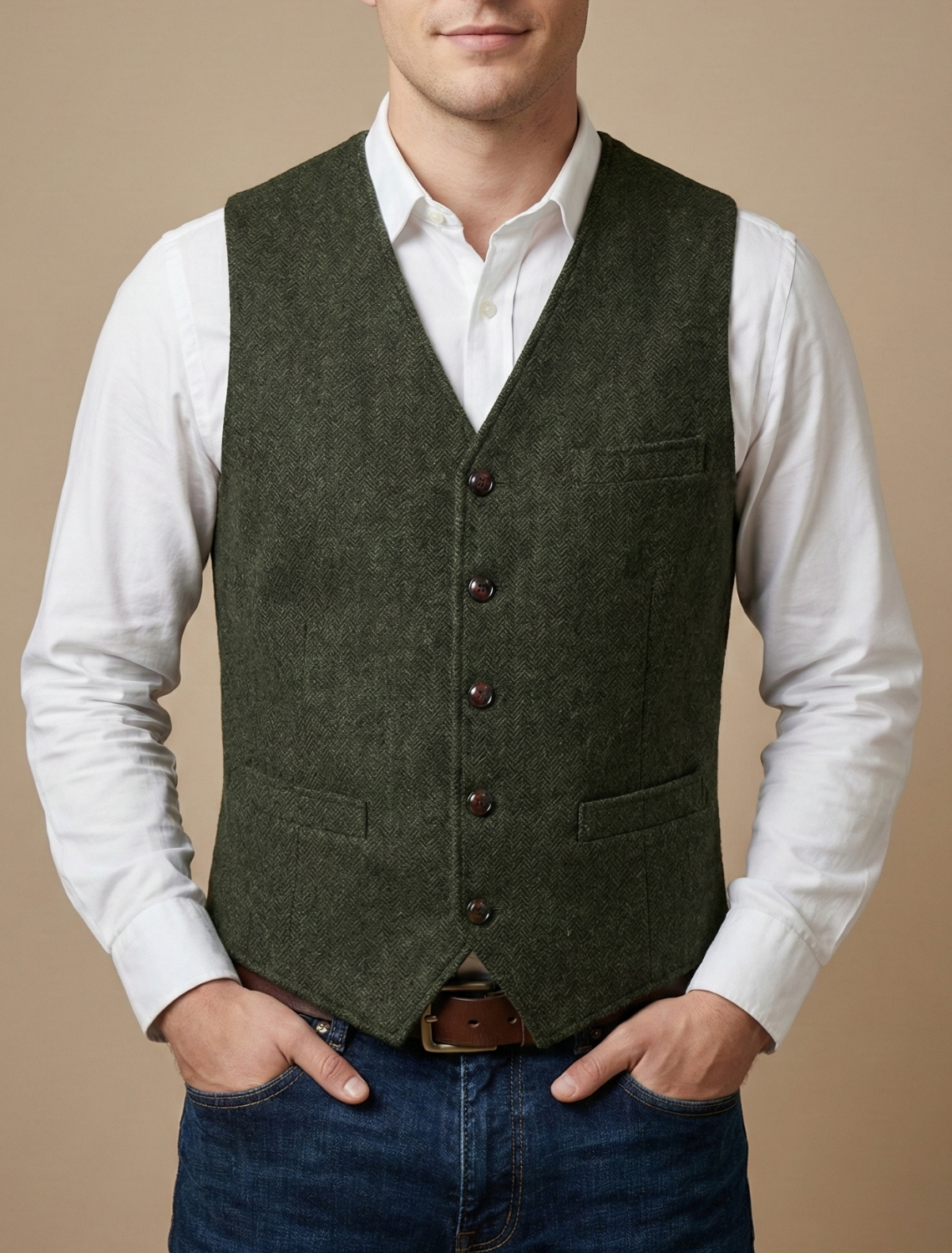 Men’s Button-Up Vest | Business Casual