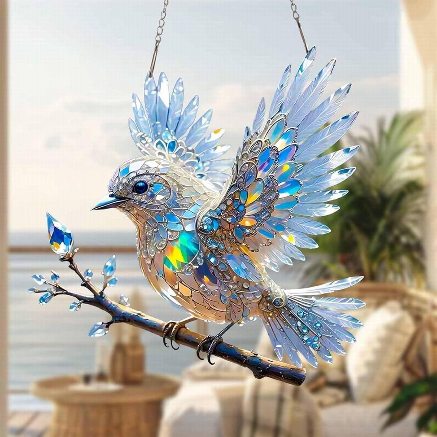 Crystal Bird Window Ornament – Sparkling Light Reflections for Your Home