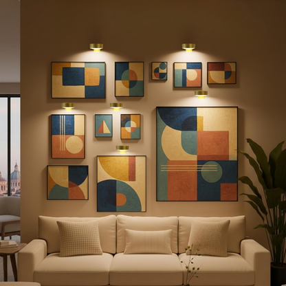 Remote-Controlled Wireless LED Picture Light – Magnetic, No Drilling, Available in Gold or Black