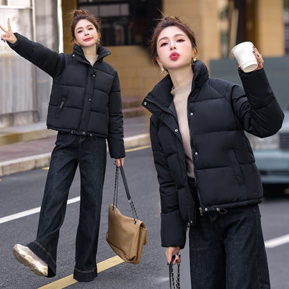 Puffer Jacket with High Collar for Women - Pina