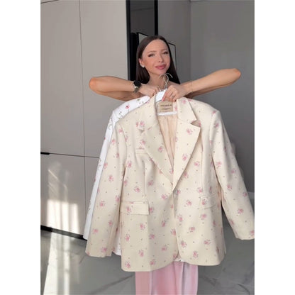 Blazer ceinturé à imprimé floral pour femme - Giusy