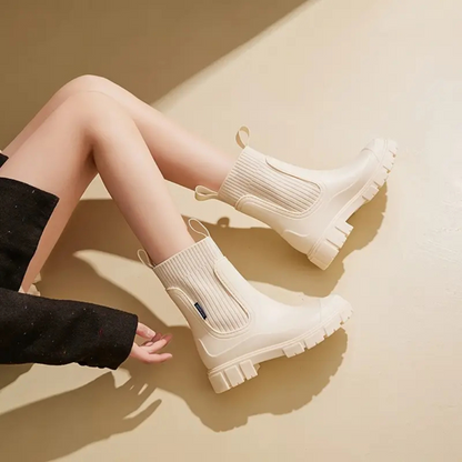 Women's Elastic Band Rainproof Boots | Anti-Slip