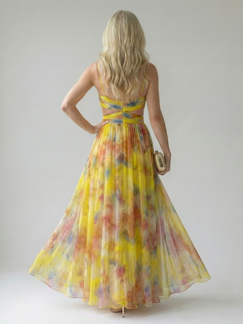 Women's Summer Wedding Guest Pleated Dress | Maxi