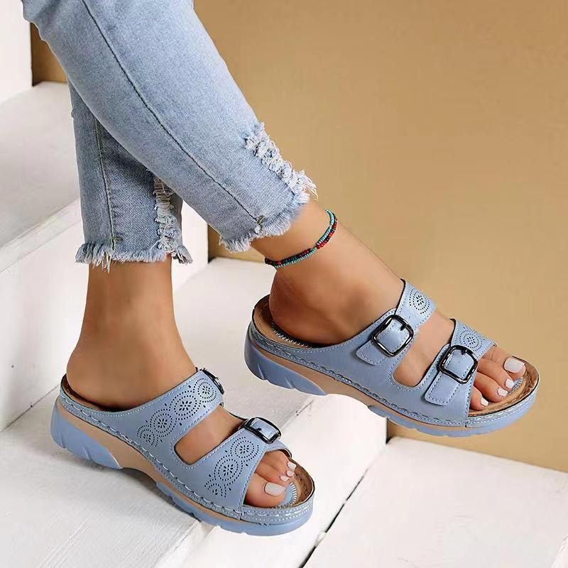 Women’s Casual Wedge Sandals | With Adjustable Buckles