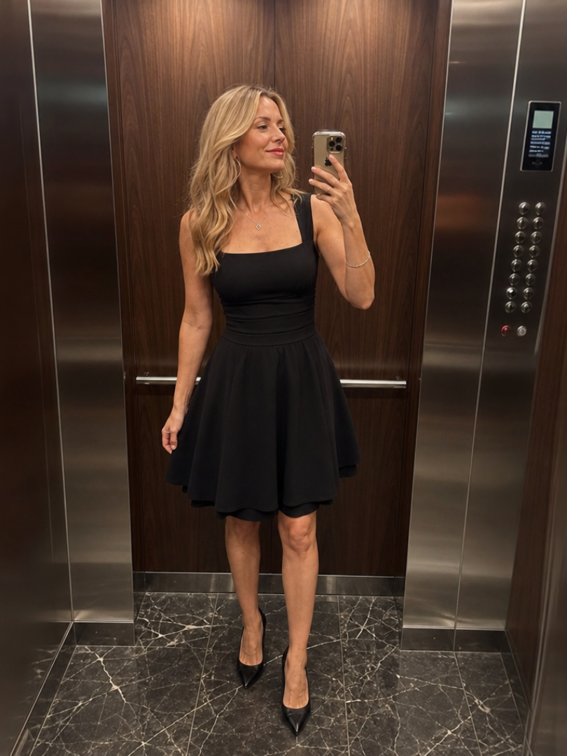 Women's Square Neck Cocktail Dress | Mini
