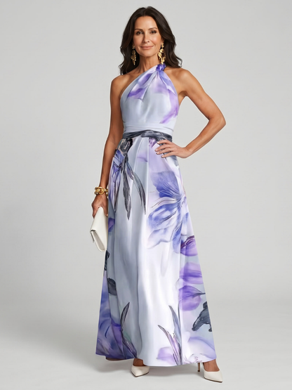 Women's Floral Print Wedding Guest Dress | Maxi